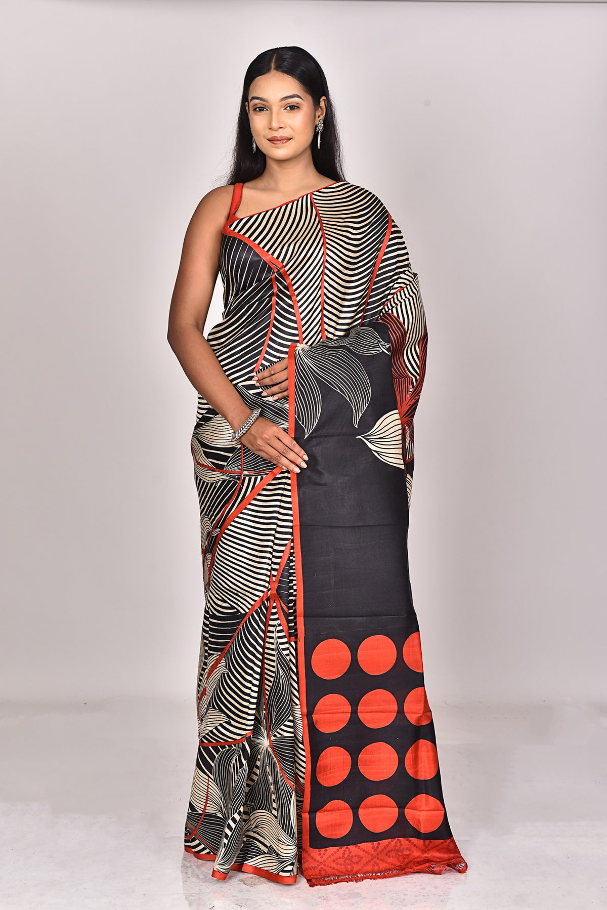 KATAN SILK HANDBLOCK SAREE