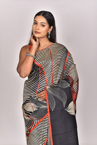 KATAN SILK HANDBLOCK SAREE