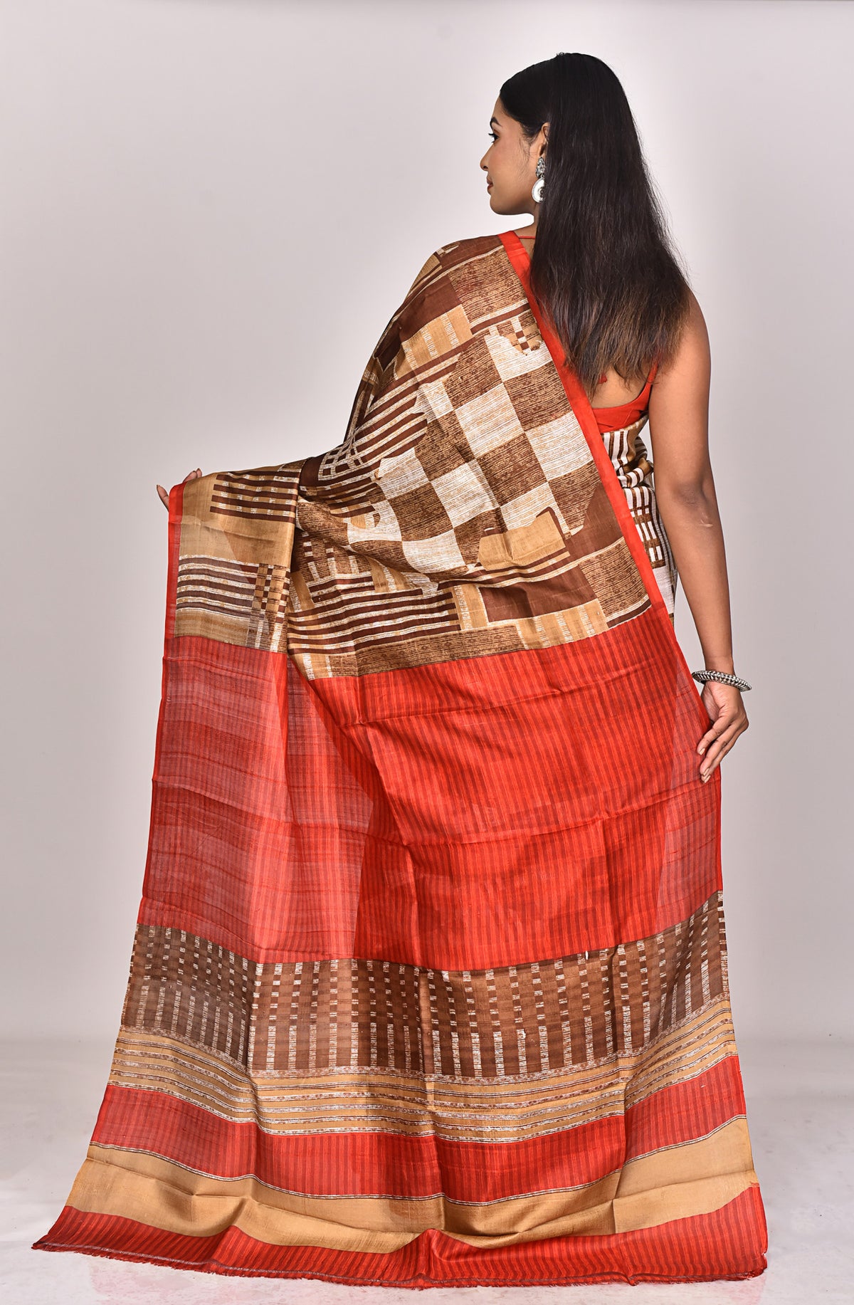 KATAN SILK HANDBLOCK SAREE
