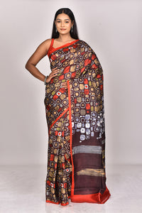KATAN SILK HANDBLOCK SAREE