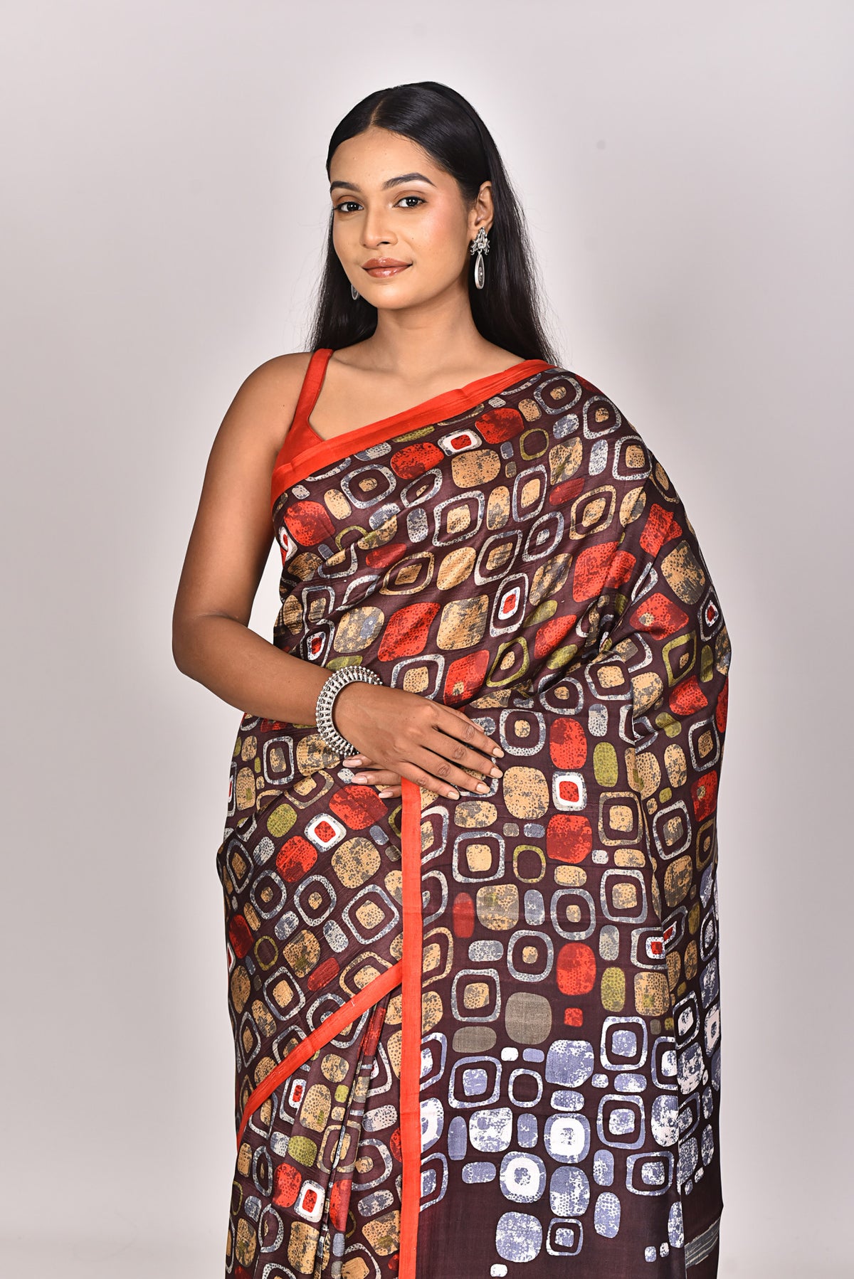 KATAN SILK HANDBLOCK SAREE