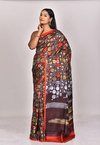 KATAN SILK HANDBLOCK SAREE