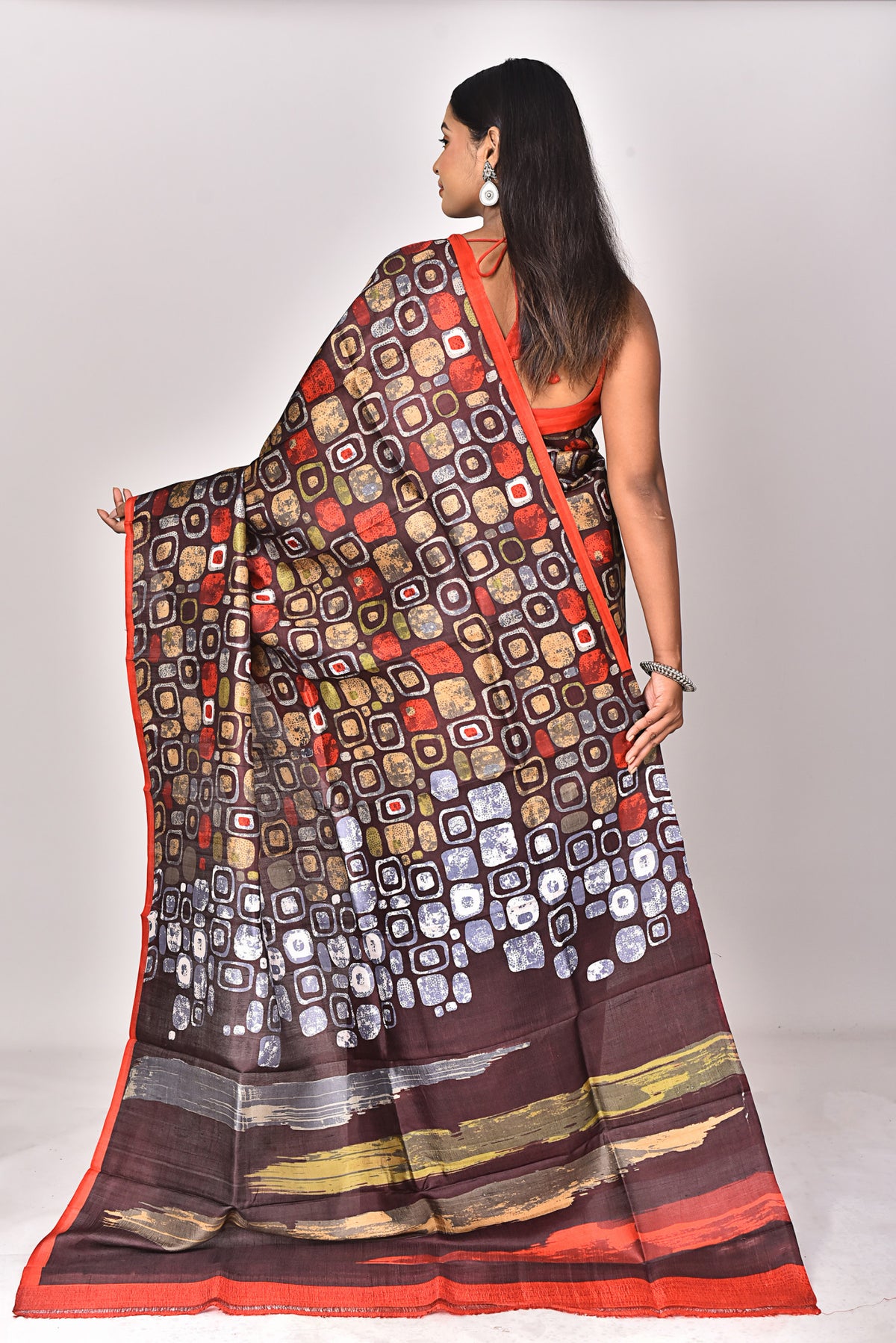 KATAN SILK HANDBLOCK SAREE