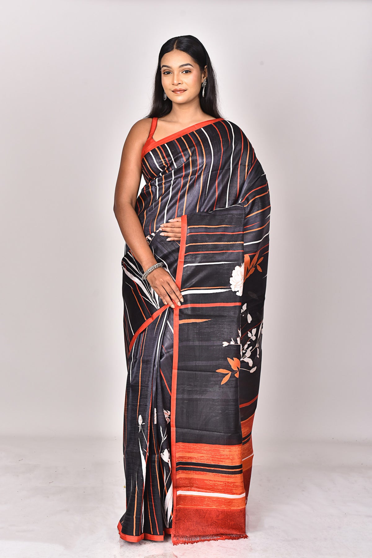KATAN SILK HANDBLOCK SAREE