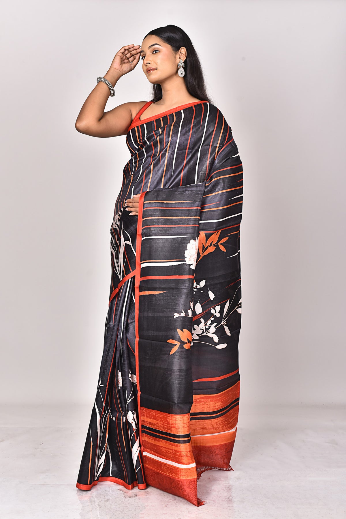 KATAN SILK HANDBLOCK SAREE