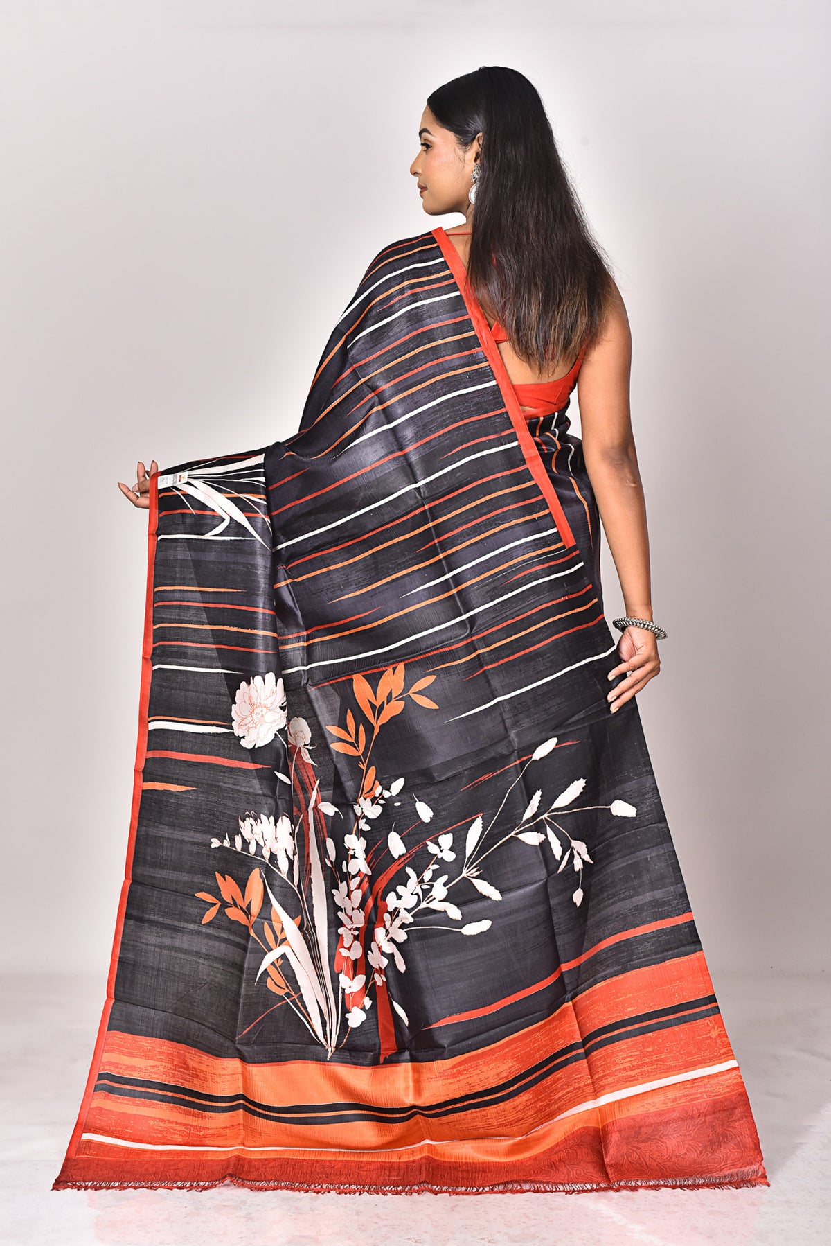 KATAN SILK HANDBLOCK SAREE