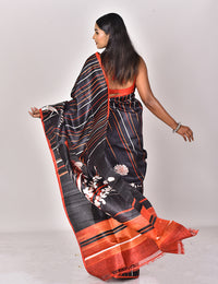 KATAN SILK HANDBLOCK SAREE