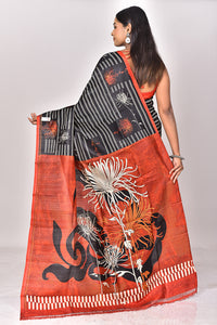KATAN SILK HANDBLOCK SAREE