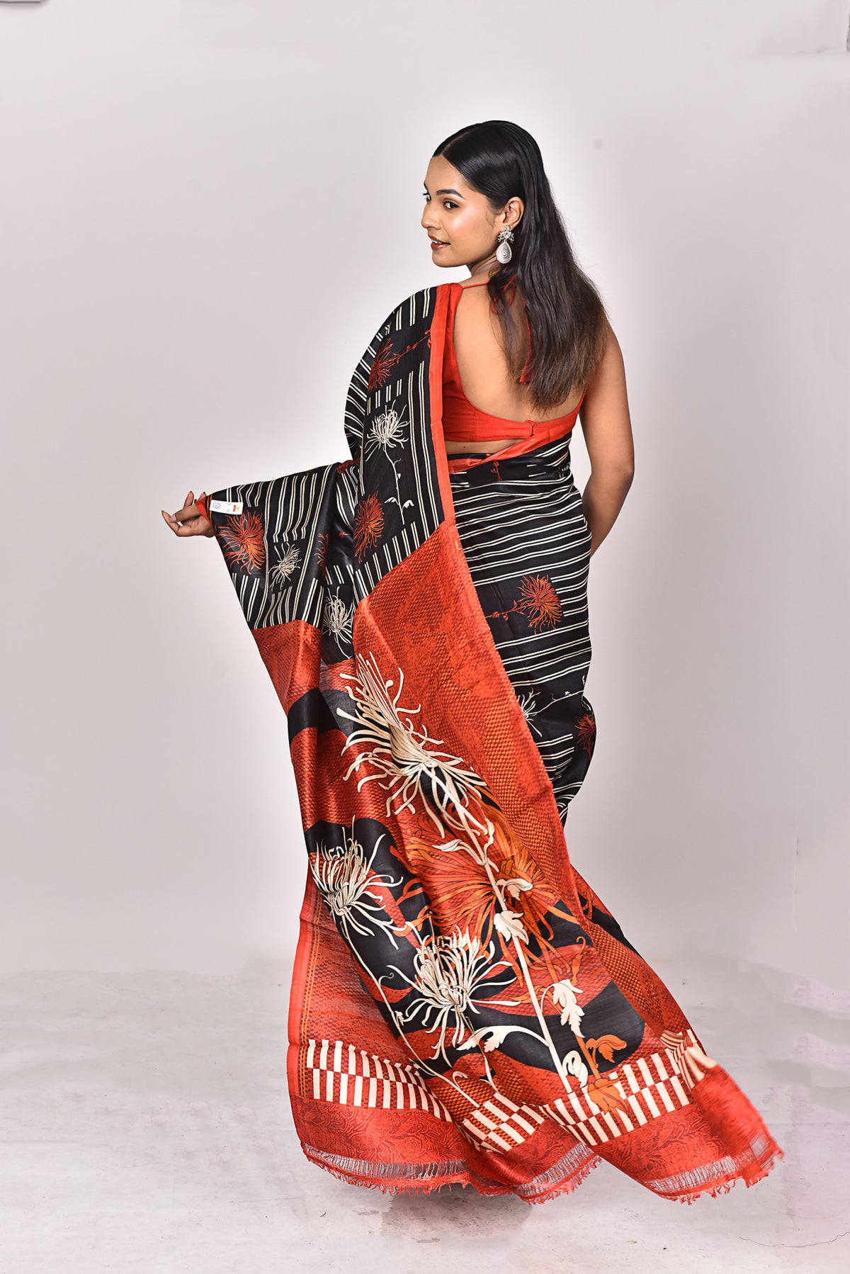 KATAN SILK HANDBLOCK SAREE