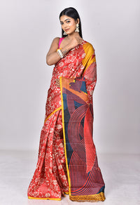 KATAN SILK HANDBLOCK SAREE
