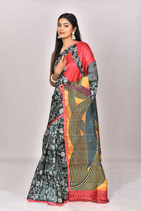KATAN SILK HANDBLOCK SAREE