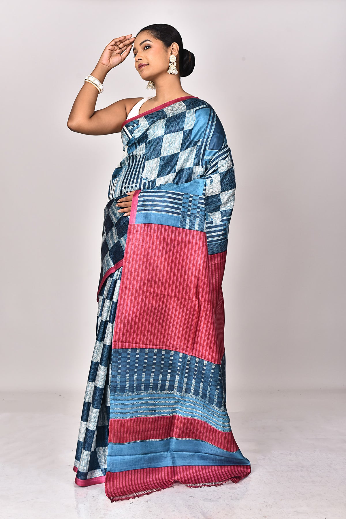 KATAN SILK HANDBLOCK SAREE