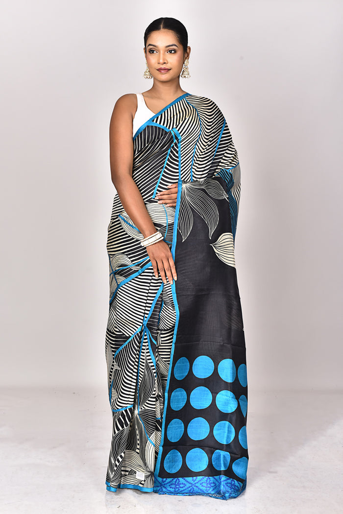 KATAN SILK HANDBLOCK SAREE