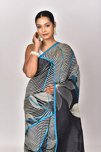 KATAN SILK HANDBLOCK SAREE