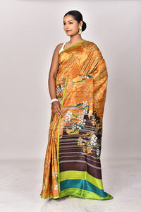 KATAN SILK HANDBLOCK SAREE