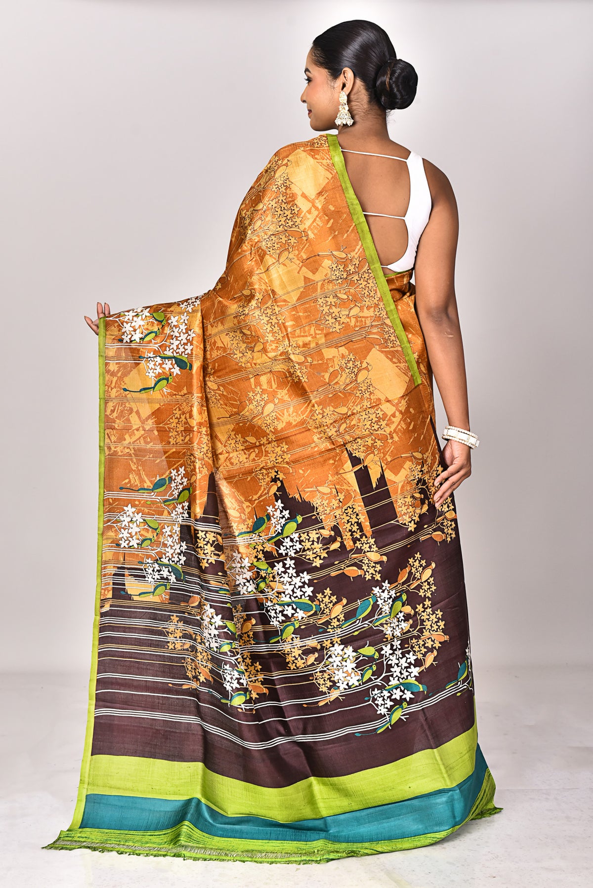 KATAN SILK HANDBLOCK SAREE