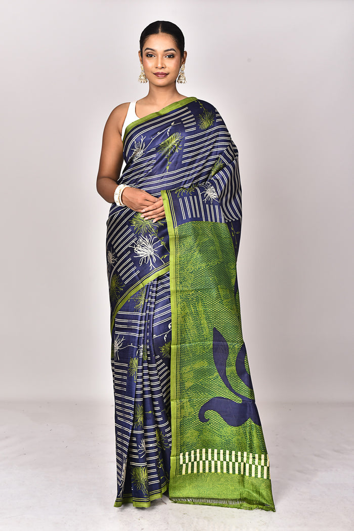 KATAN SILK HANDBLOCK SAREE