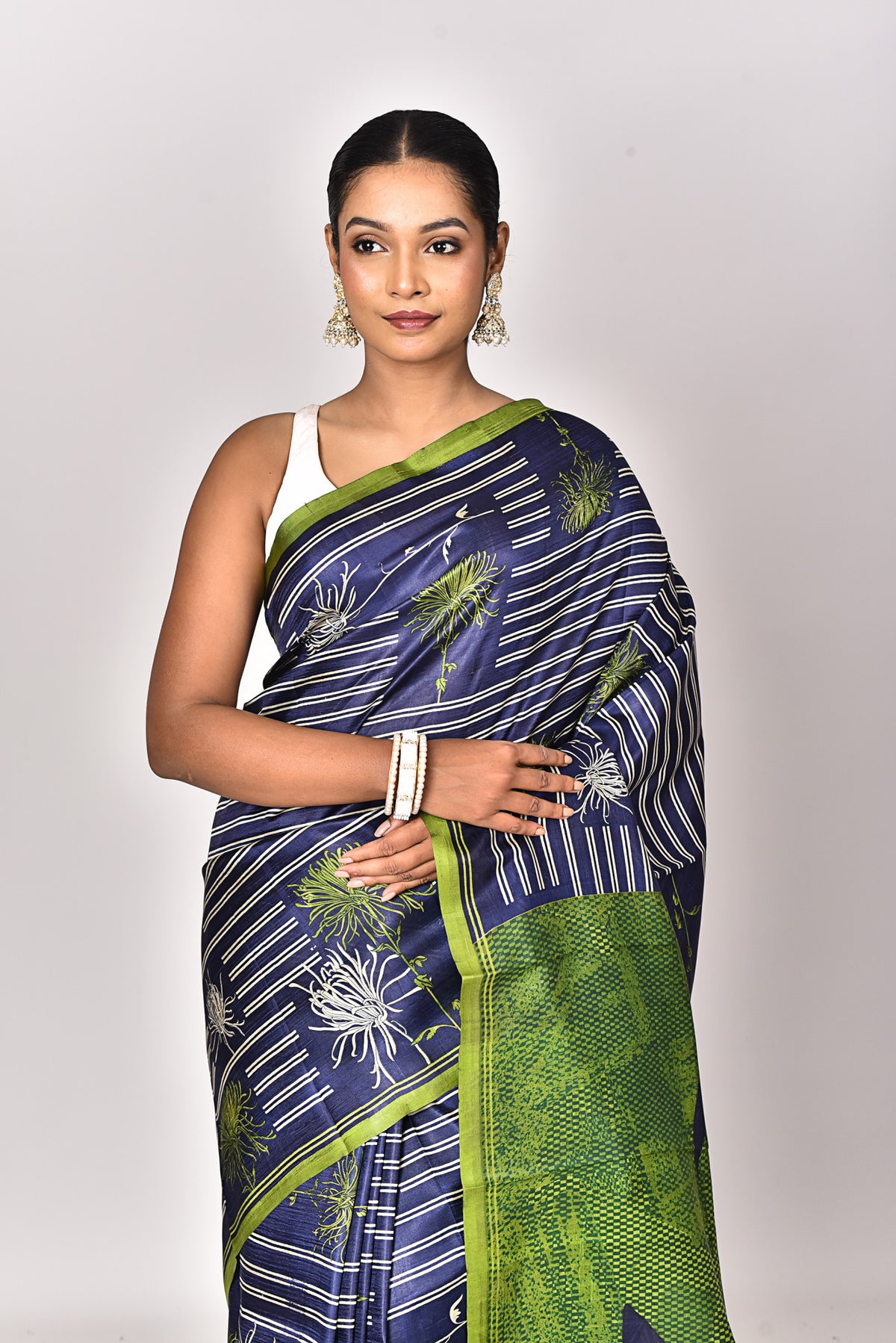 KATAN SILK HANDBLOCK SAREE