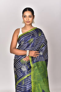 KATAN SILK HANDBLOCK SAREE