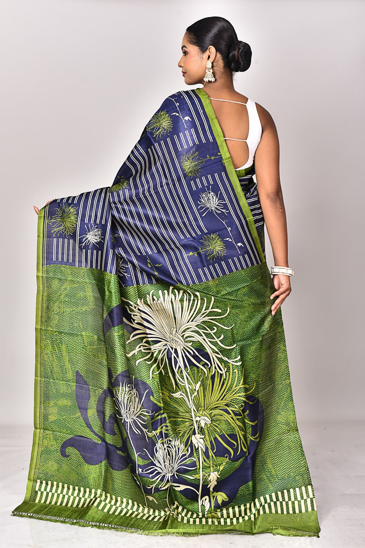 KATAN SILK HANDBLOCK SAREE