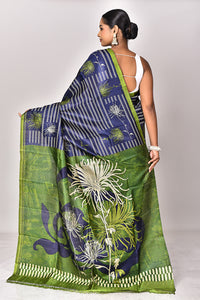 KATAN SILK HANDBLOCK SAREE