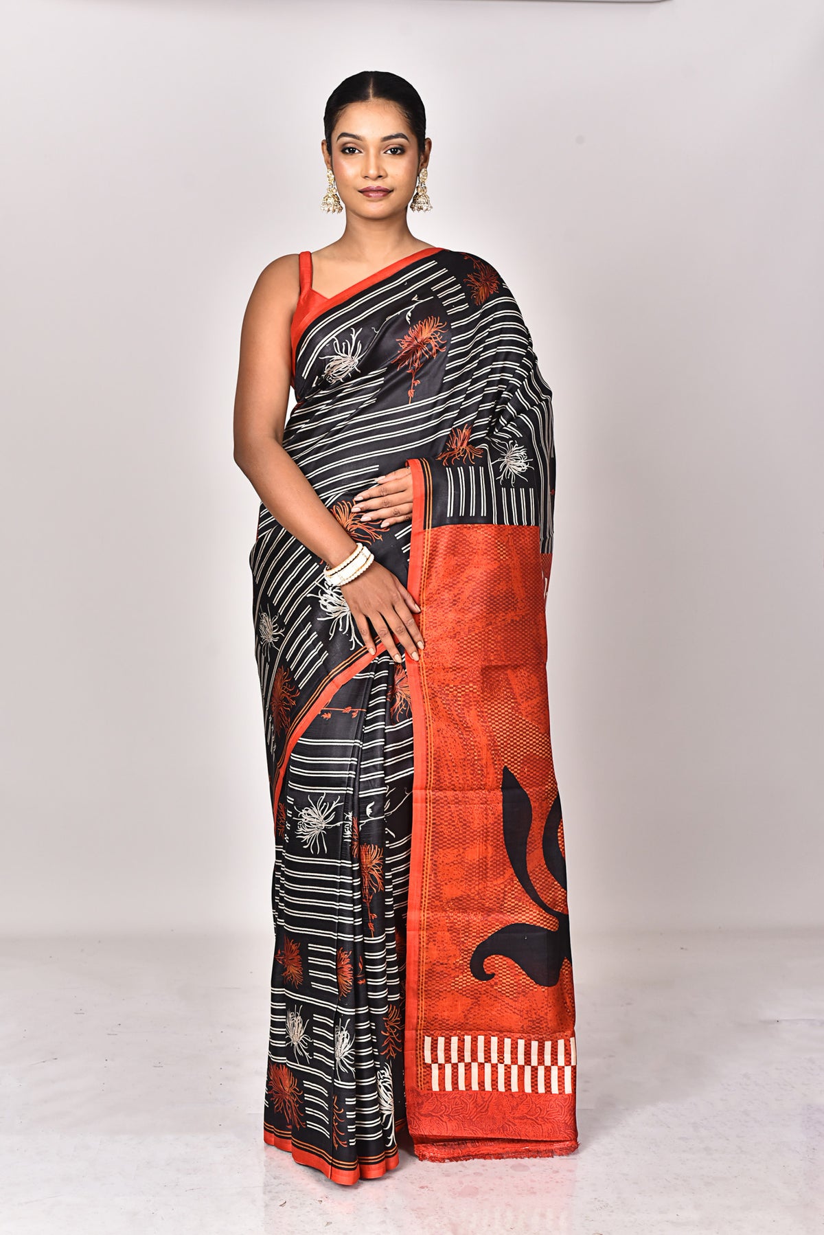 KATAN SILK HANDBLOCK SAREE