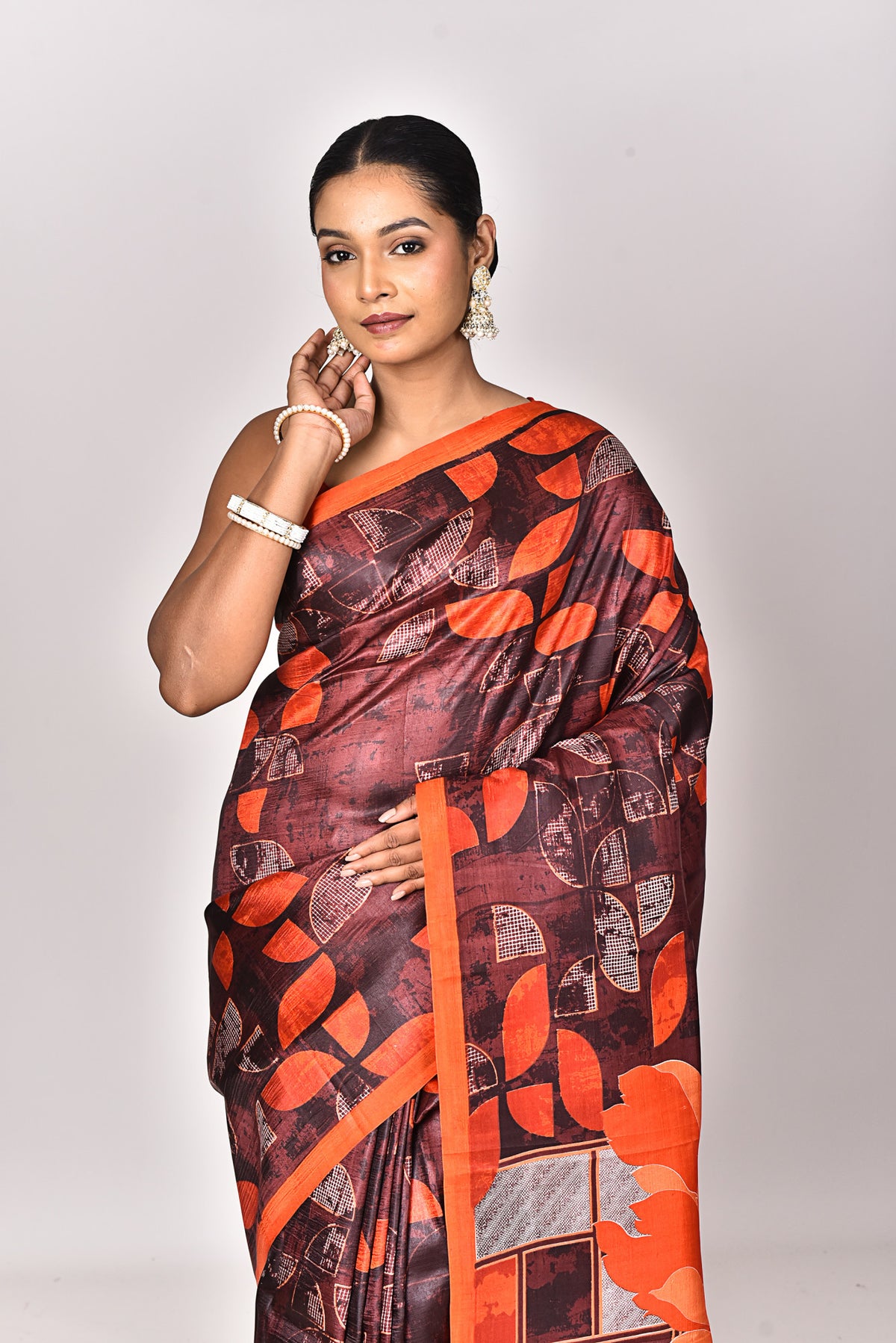 KATAN SILK HANDBLOCK SAREE