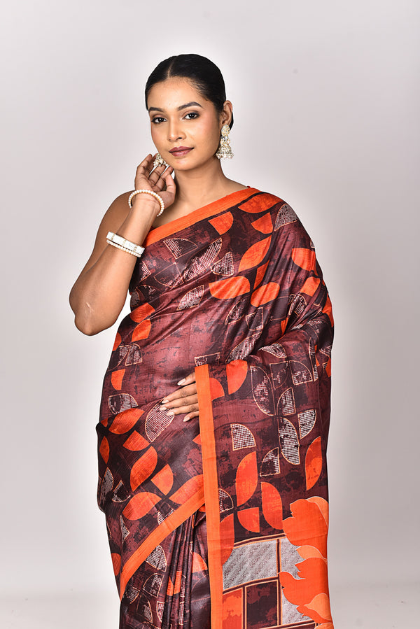 KATAN SILK HANDBLOCK SAREE