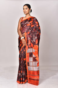 KATAN SILK HANDBLOCK SAREE