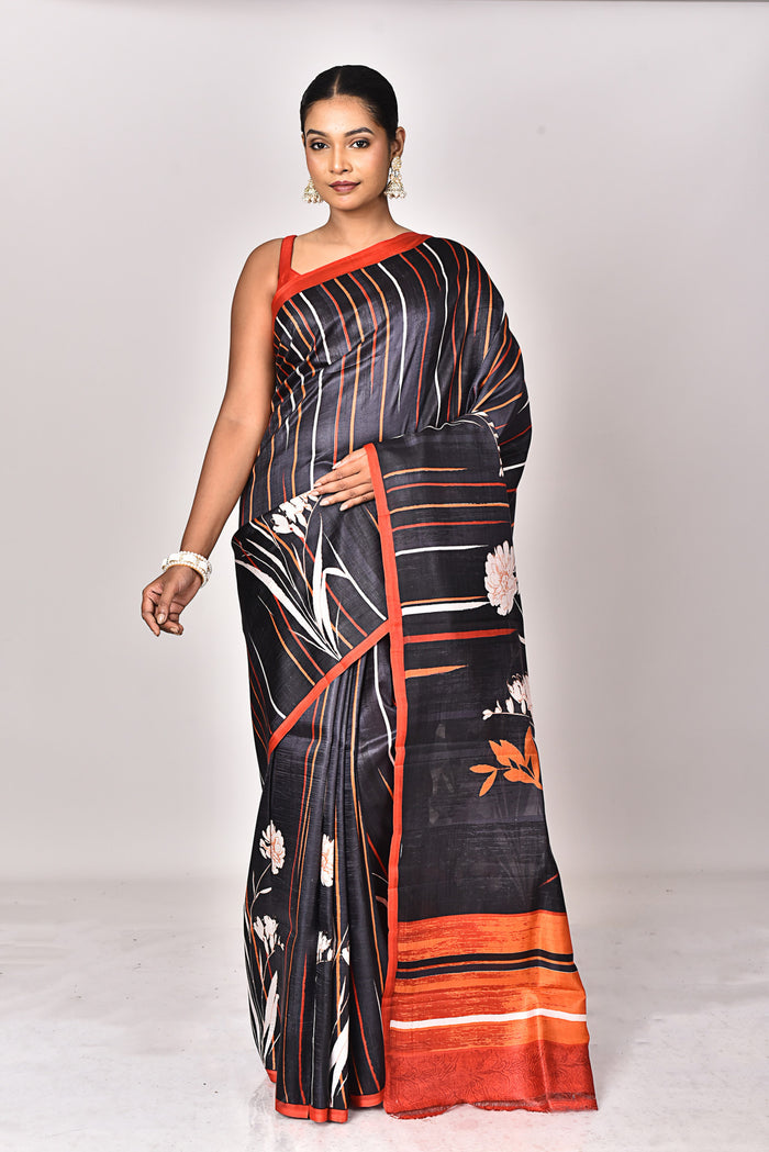 KATAN SILK HANDBLOCK SAREE