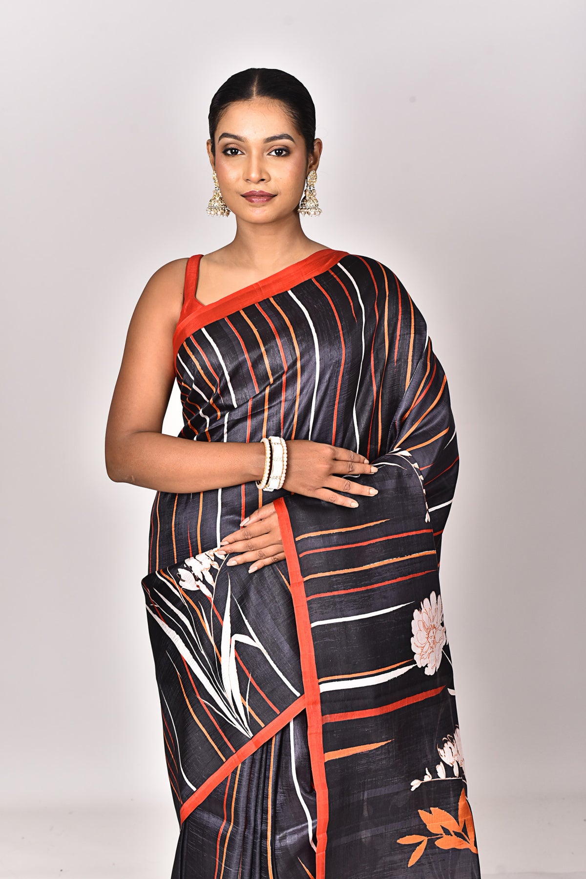 KATAN SILK HANDBLOCK SAREE