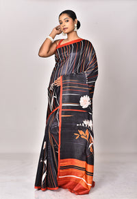 KATAN SILK HANDBLOCK SAREE