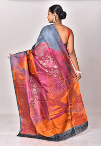 KATAN SILK HANDBLOCK SAREE