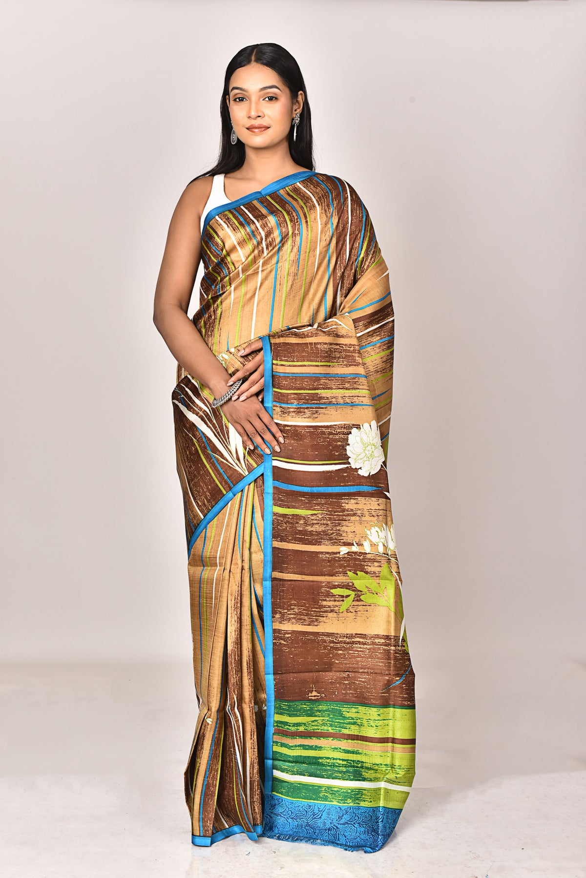 KATAN SILK HANDBLOCK SAREE