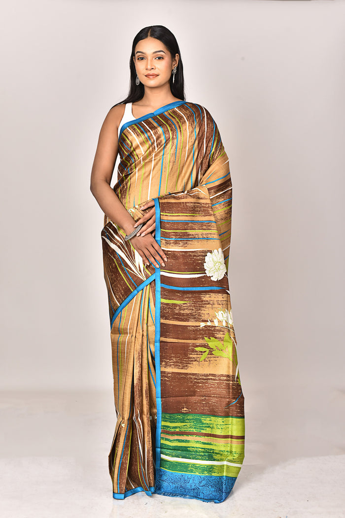 KATAN SILK HANDBLOCK SAREE