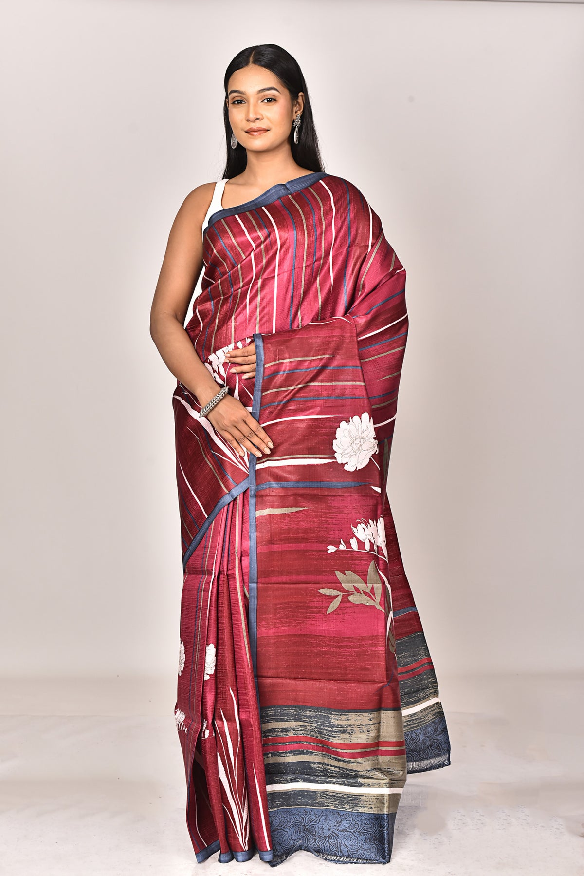 KATAN SILK HANDBLOCK SAREE