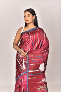 KATAN SILK HANDBLOCK SAREE