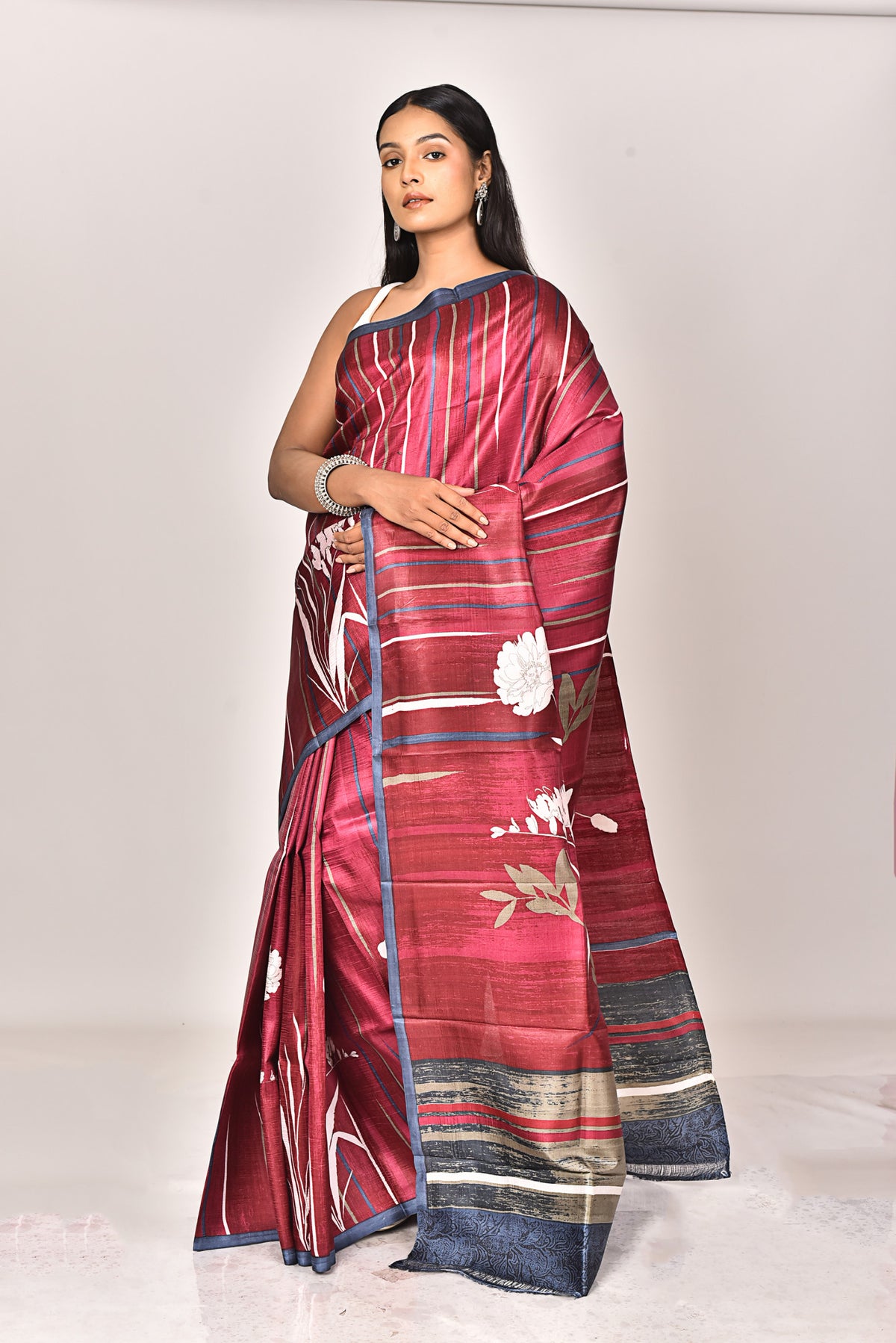 KATAN SILK HANDBLOCK SAREE