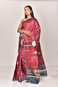 KATAN SILK HANDBLOCK SAREE