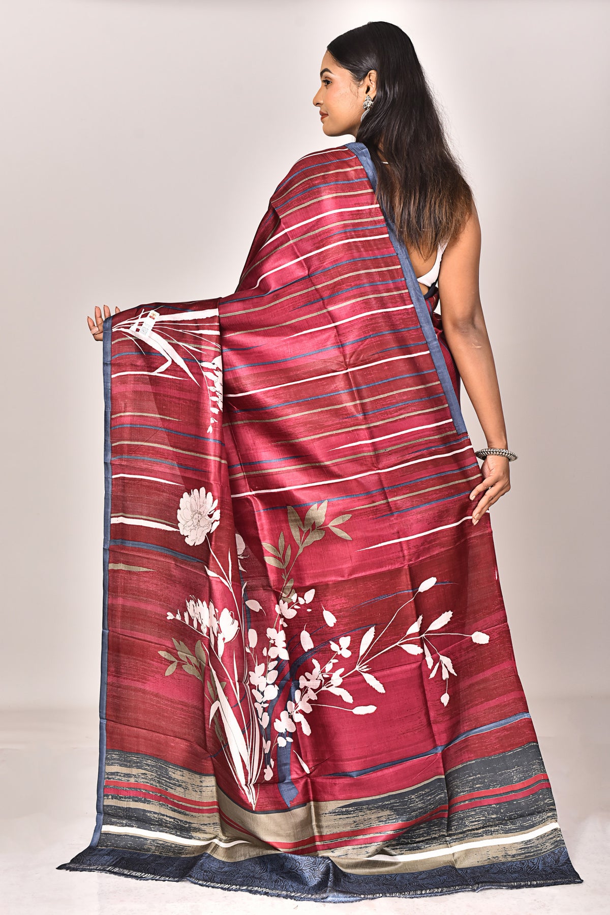 KATAN SILK HANDBLOCK SAREE