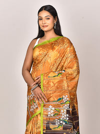 KATAN SILK HANDBLOCK SAREE