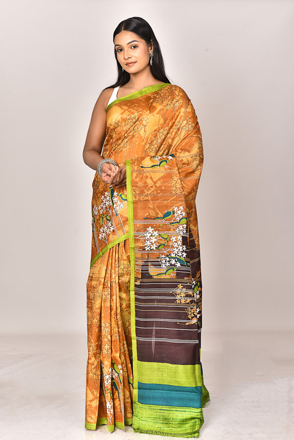 KATAN SILK HANDBLOCK SAREE