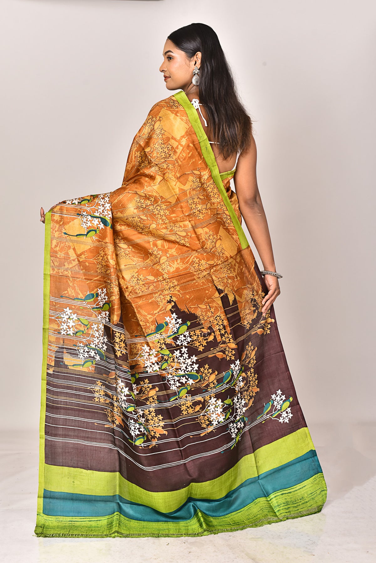 KATAN SILK HANDBLOCK SAREE