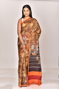 KATAN SILK HANDBLOCK SAREE