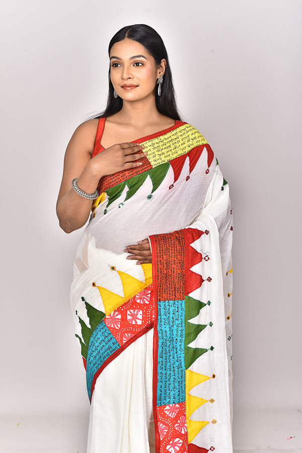 KERALA COTTON APPLIQUE SAREE