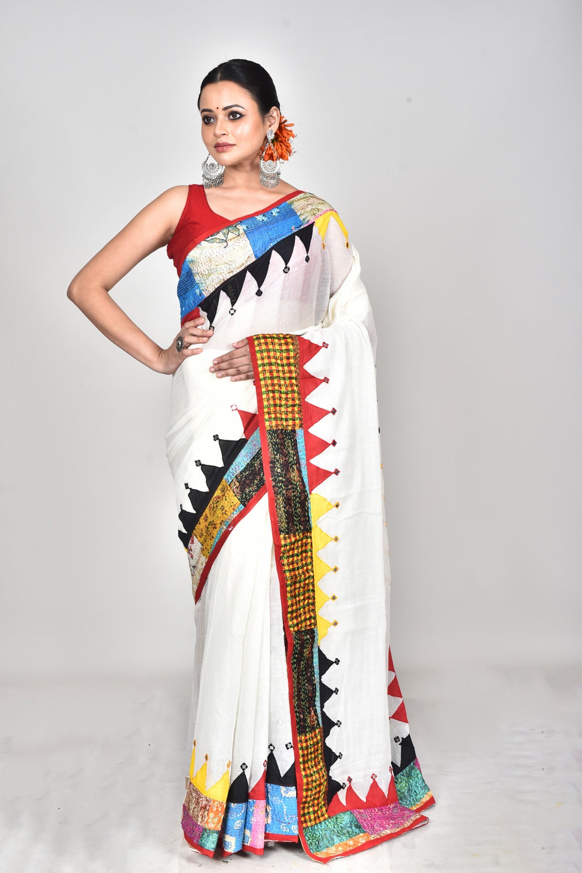 KERALA COTTON APPLIQUE SAREE