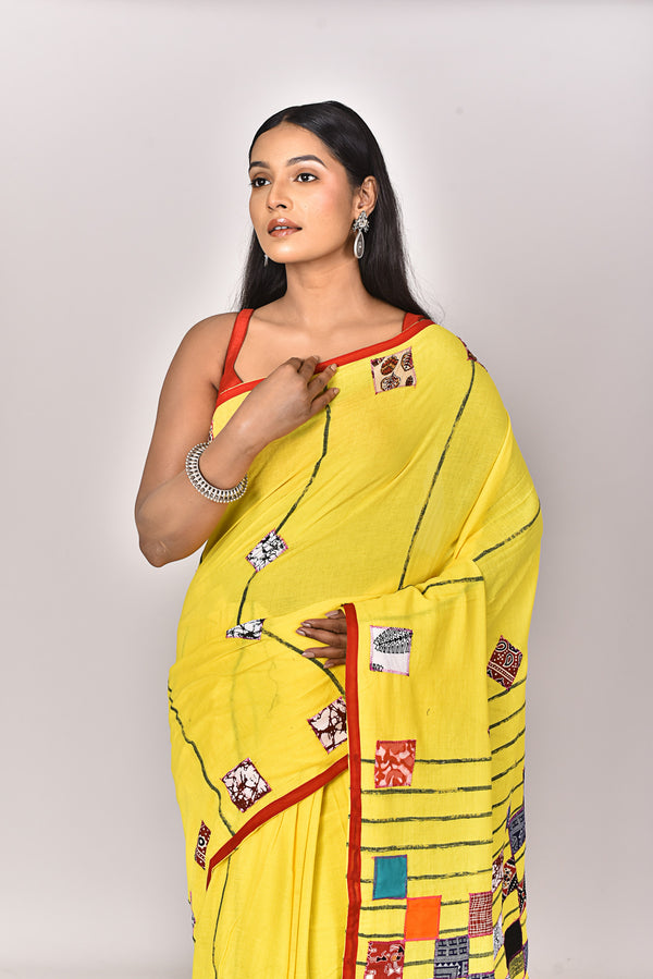 KHESH APPLIQUE SAREE