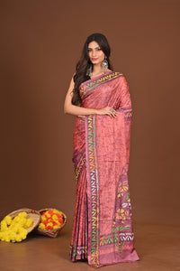 KOMOLAKUMUDINI BLENDED SILK KANTHA SAREE