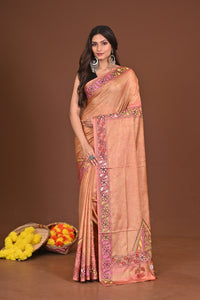 MRIDULADEVI  BLENDED SILK KANTHA SAREE