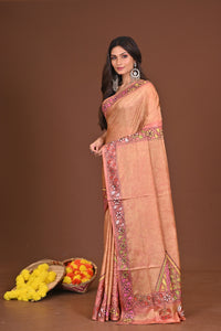 MRIDULADEVI  BLENDED SILK KANTHA SAREE